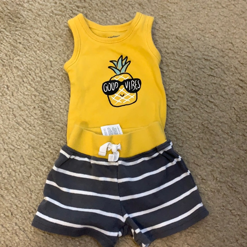 Carter’s brand pineapple outfit